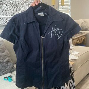 Harley Davidson Zip up shirt